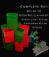 Set of 12 Red/Green Luminaries, Green Light String with Matching Red/Green Bulbs, Stakes
