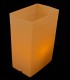Brown Luminary with amber LED Tea Light inside