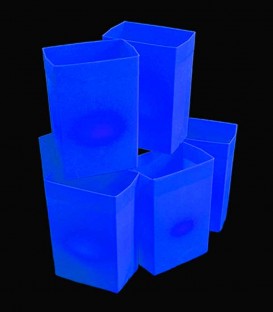 Set of 6 Blue Luminaries
