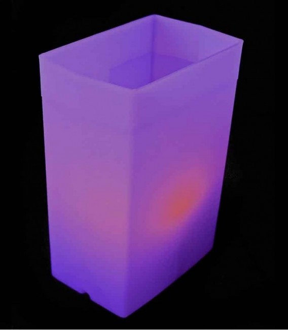 Purple Luminary with LED Tea Light inside