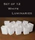 Set of 12 White Luminaries