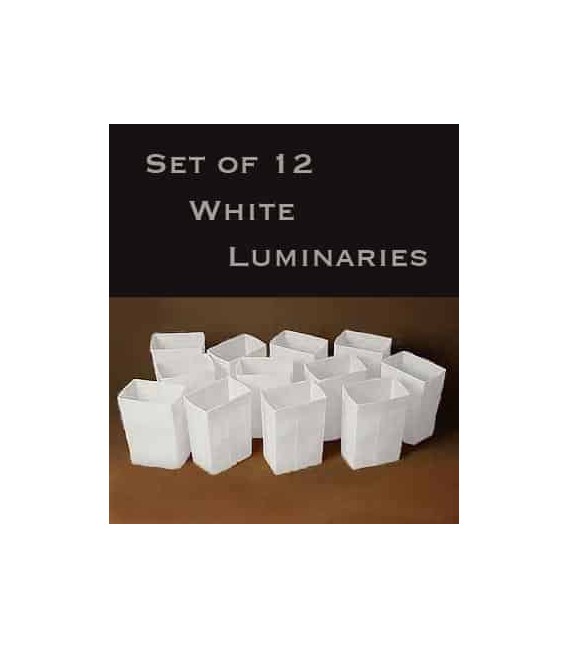 Set of 12 White Luminaries
