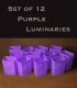Set of 12 Purple Luminaries