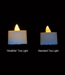 12 Amber "XtraBrite" LED Tea Lights