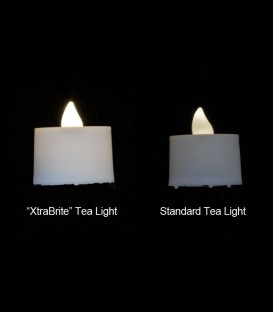 12 Warm White "XtraBrite" LED Tea Lights