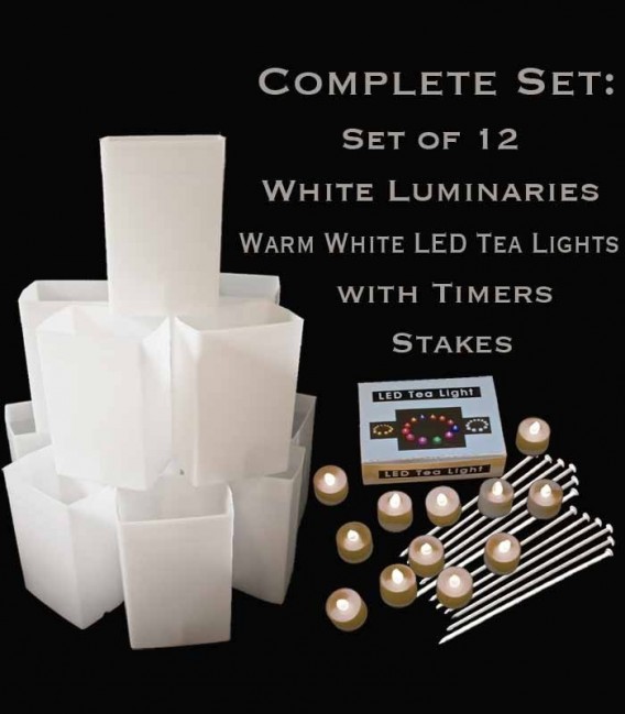 Castlereagh Estates: Complete Set of 12 with Tea Lights, and Stakes