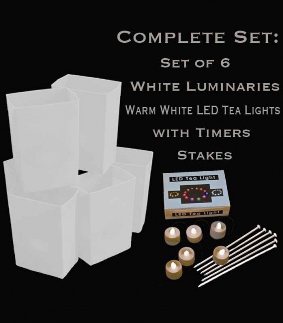 Castlereagh Estates: Complete Set of 6 with Tea Lights, and Stakes
