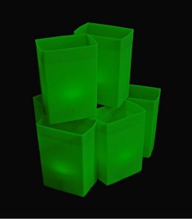Set of 6 Green Luminaries